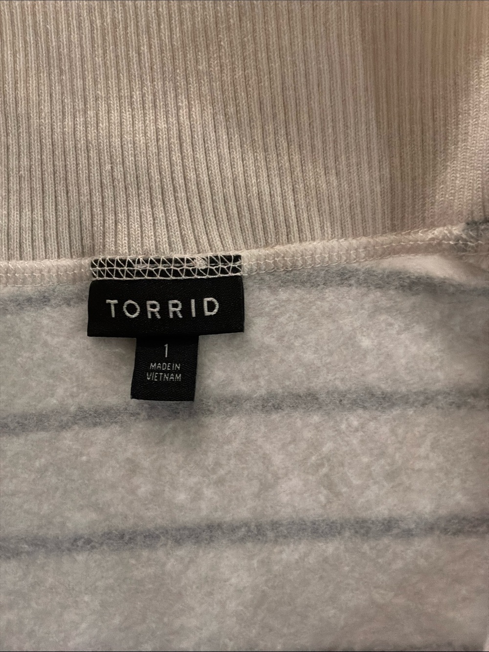 Madewell Cream Hooded Striped Pullover with Black Lines - Picture 2 of 2